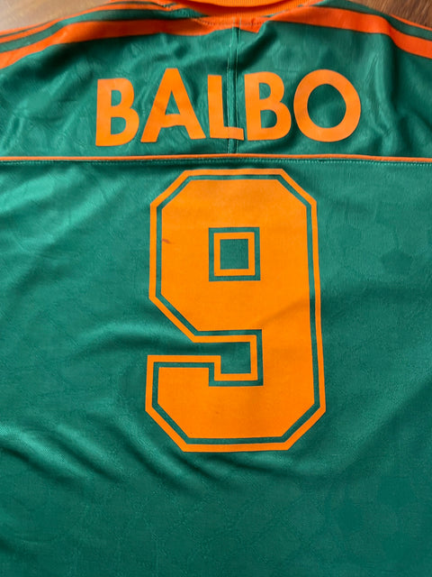 Match Shirt • Club • Roma • 1995 • Asics • Third • #9 • Abel Balbo • UEFA Cup • vs Slavia Prague