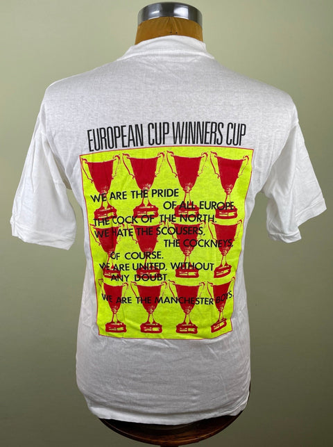T-Shirt • 1991 • Cup Winners Cup • Man United vs AEK Athens • Bootleg T-Shirt - Calcio 90