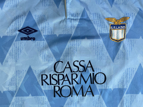 Match Shirt • Club • Lazio • 1989 • Umbro • Home • #4 • Match Worn
