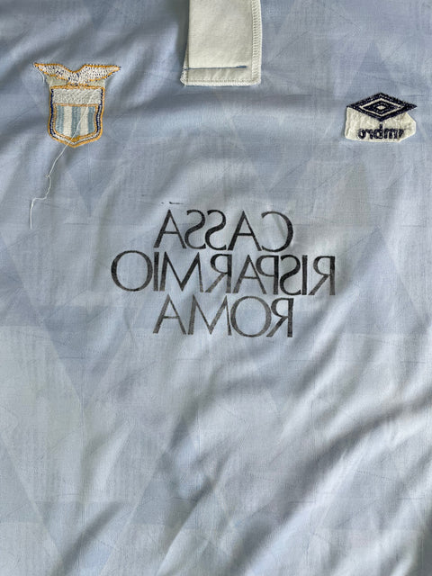 Match Shirt • Club • Lazio • 1989 • Umbro • Home • #4 • Match Worn