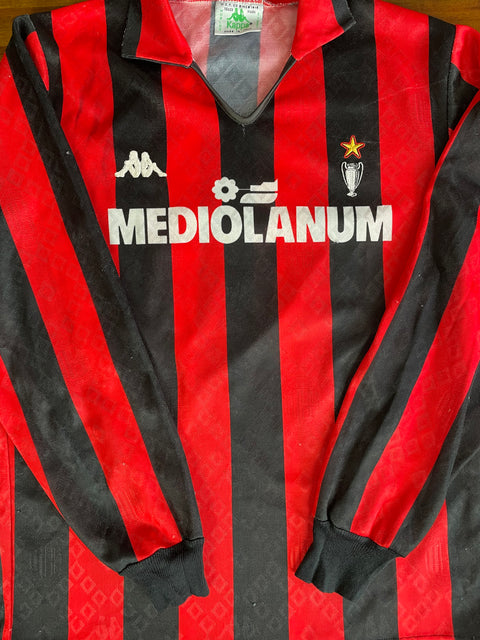 Store Shirt • AC Milan • 1989 • Kappa • Home • #8 • Frank Rijkaard • Size M