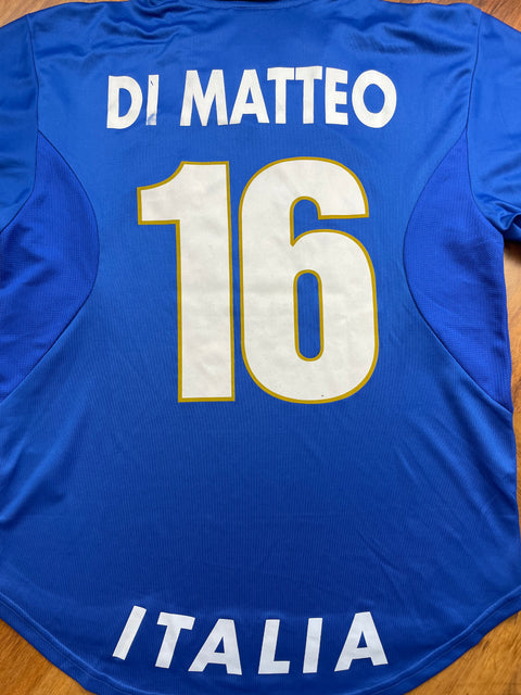 Match Shirt • National • Italia • 1996 • Nike • Home • #16 • Roberto Di Matteo • Match Prepared
