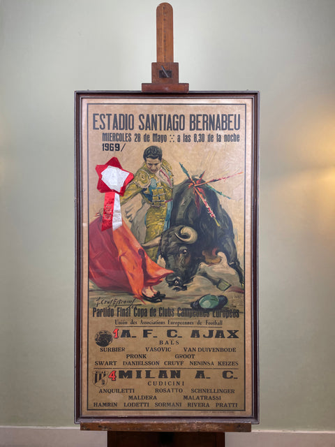 Store Memorabilia • Poster • AC Milan • 1969 • Official European Cup Final Poster