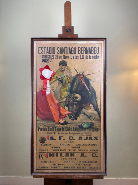 Store Memorabilia • Poster • AC Milan • 1969 • Official European Cup Final Poster - Calcio 90