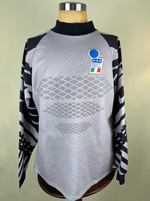 Match Shirt • National • Italia • 1995 • Nike • Keeper • #1 • Angelo Peruzzi • vs Ukraine • Euro 96 Qualifiers
