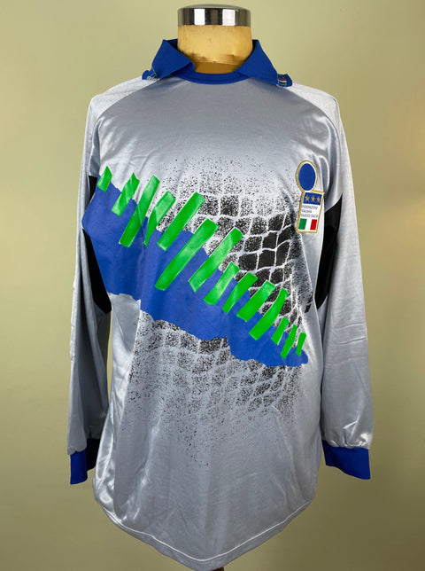 Match Shirt • National • Italia • 1992 • Diadora • Keeper • #1 • Gianluca Pagliuca • vs Norway • Euro 92 Qualifiers