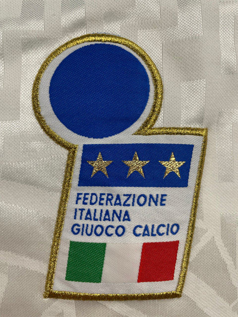 Match Shirt • National • Italia • 1995 • Nike • Away • #6 • Lorenzo Minotti • vs Ukraine • Euro 96 Qualifiers