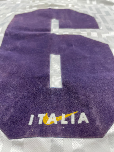 Match Shirt • National • Italia • 1995 • Nike • Away • #6 • Lorenzo Minotti • vs Ukraine • Euro 96 Qualifiers