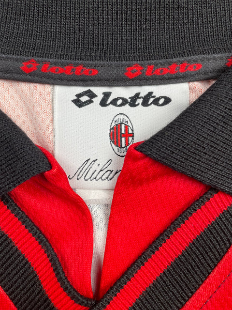 Match Shirt • Club • AC Milan • 1996 • Lotto • Home • #7 • Gianluigi Lentini • Match Prepared