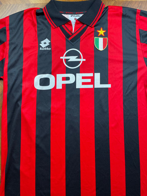 Match Shirt • Club • AC Milan • 1996 • Lotto • Home • #7 • Gianluigi Lentini • Match Prepared