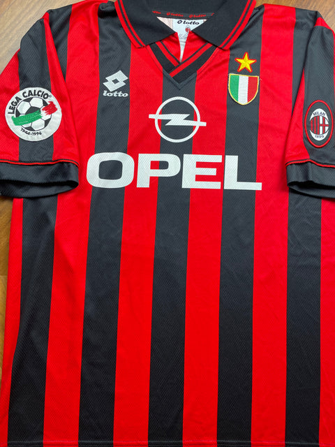 Match Shirt • Club • AC Milan • 1996 • Lotto • Home • #7 • Gianluigi Lentini • Match Prepared