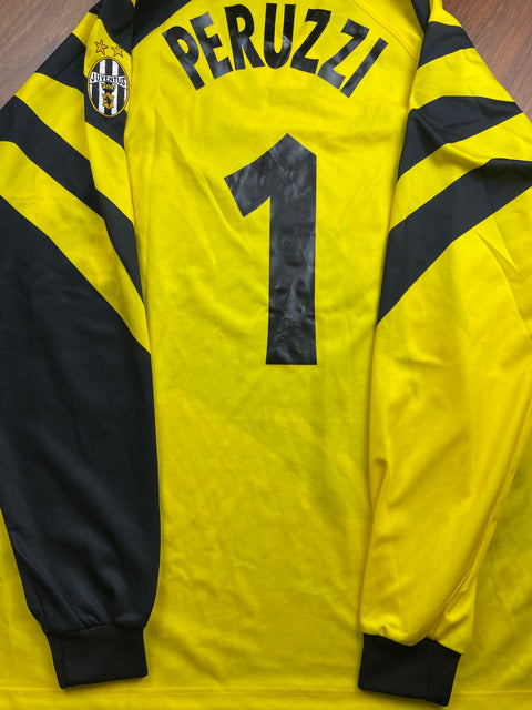 Match Shirt • Club • Juventus • 1996 • Kappa • Keeper • #1 • Angelo Peruzzi • Champions League • Match Worn