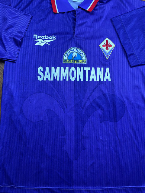 Match Shirt • Club • Fiorentina • 1996 • Reebok • Home • #11 • Luis Oliveira • Match Prepared