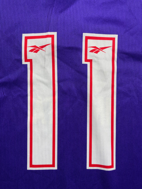 Match Shirt • Club • Fiorentina • 1996 • Reebok • Home • #11 • Luis Oliveira • Match Prepared