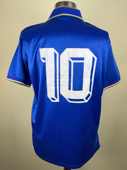 Match Shirt • National • Italia • 1988 • Diadora • Home • 10 • Giuseppe Giannini • vs Norway • Friendly - Calcio 90