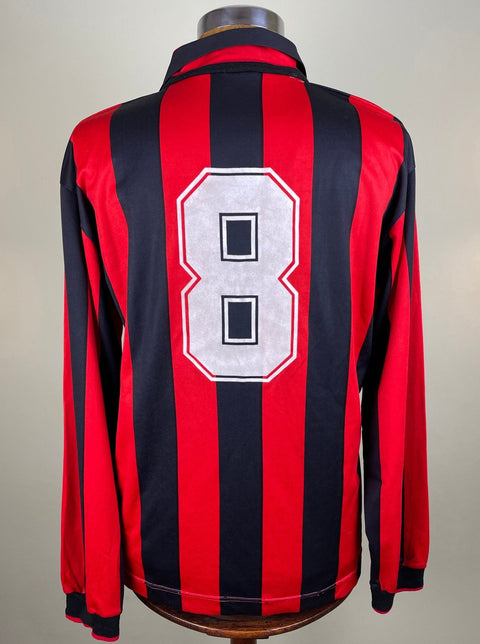 Match Shirt • Club • AC Milan • 1990 • Adidas • Home • 8 • Frank Rijkaard • vs Sampdoria - Calcio 90