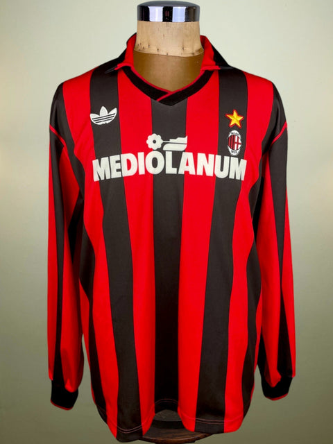 Match Shirt • Club • AC Milan • 1991 • Adidas • Home • 9 • Marco Van Basten • vs Sampdoria - Calcio 90