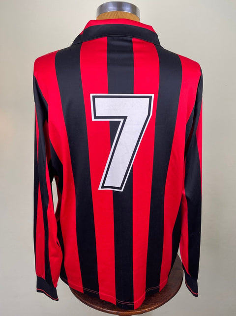 Match Shirt • Club • AC Milan • 1992 • Adidas • Home • 7 • Roberto Donadoni • Match Worn • Signed - Calcio 90