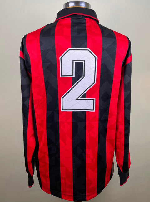 Match Shirt • Club • AC Milan • 1993 • Lotto • Home • 2 • Mauro Tassotti • Match Worn - Calcio 90