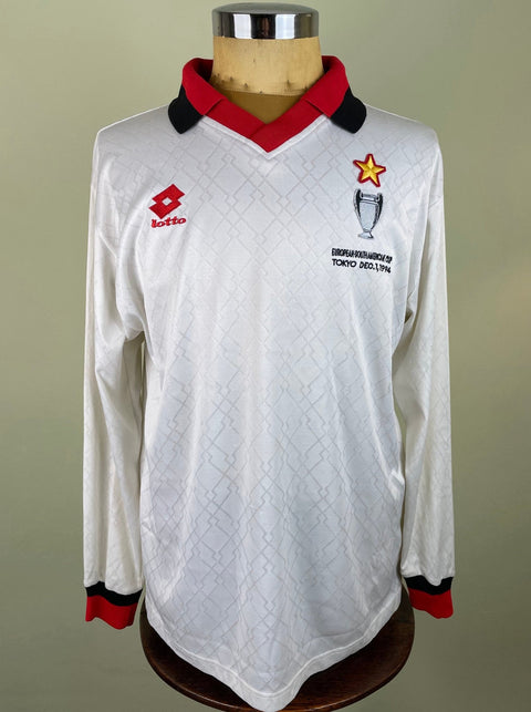 Match Shirt • Club • AC Milan • 1994 • Lotto • Away • 10 • Dejan Savićević • Intercontinental Cup Final • Gift Shirt - Calcio 90