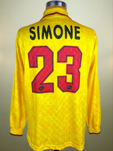 Match Shirt • Club • AC Milan • 1995 • Lotto • Third • 23 • Marco Simone • Match Prepared - Calcio 90