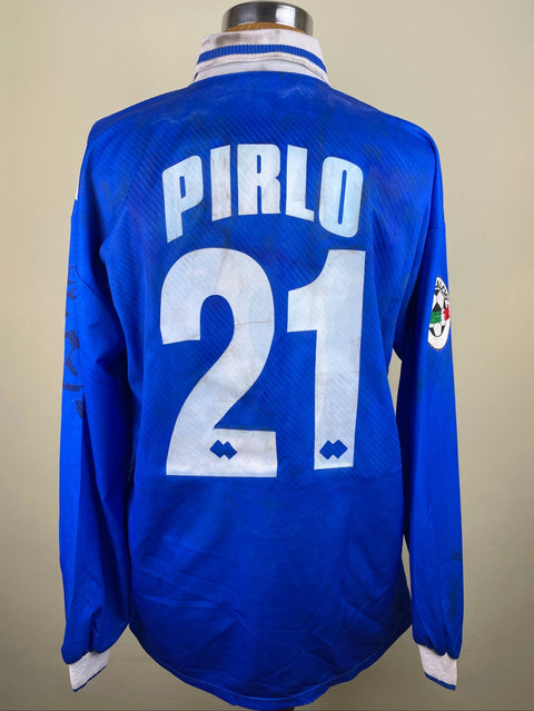 Match Shirt • Club • Brescia • 1997 • Errea • Home • 21 • Andrea Pirlo • Match Worn • Unwashed - Calcio 90