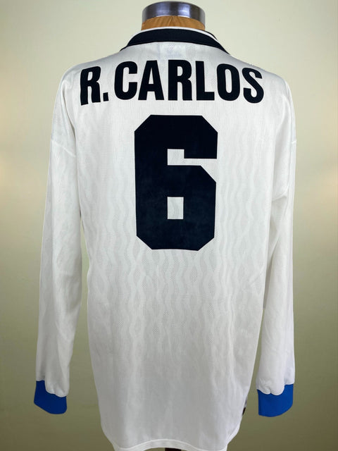 Match Shirt • Club • Inter • 1995 • Umbro • Away • 6 • Roberto Carlos • Match Worn - Calcio 90