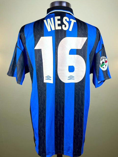 Match Shirt • Club • Inter • 1997 • Umbro • Home • 16 • Taribo West • Match Worn - Calcio 90