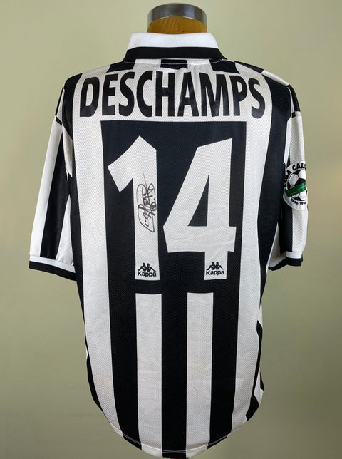 Match Shirt • Club • Juventus • 1996 • Kappa • Home • 14 • Didier Deschamps • Match Worn • Signed - Calcio 90