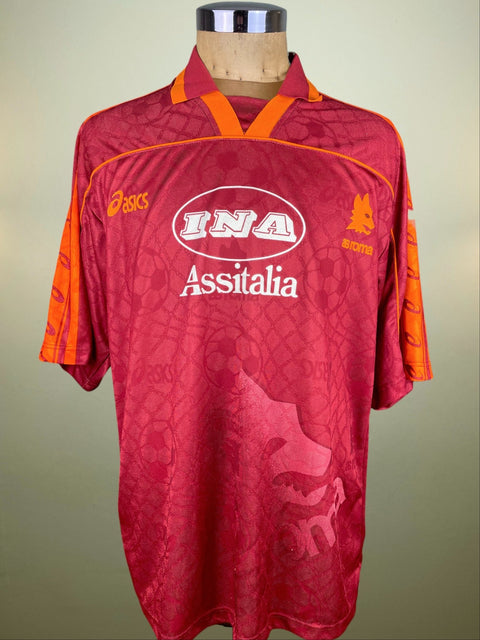 Match Shirt • Club • Roma • 1995 • Asics • Home • 20 • Francesco Totti • Match Worn • Signed - Calcio 90