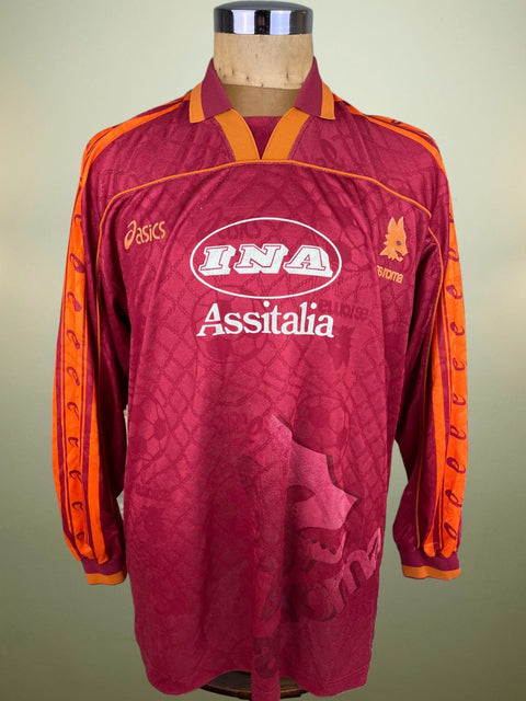 Match Shirt • Club • Roma • 1995 • Asics • Home • 9 • Abel Balbo • Match Worn - Calcio 90