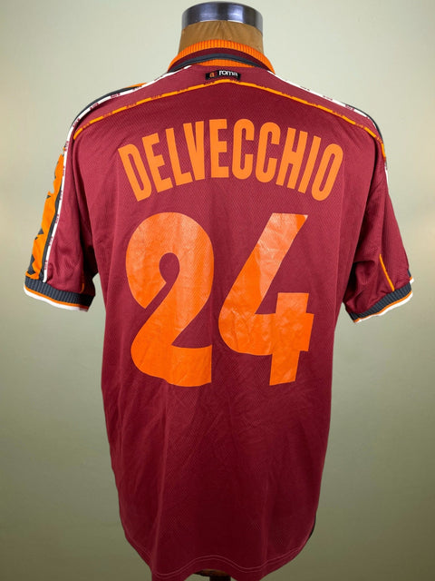 Match Shirt • Club • Roma • 1998 • Diadora • Home • 24 • Marco Delvecchio • Match Worn - Calcio 90