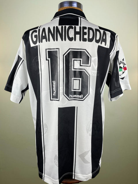 Match Shirt • Club • Udinese • 1996 • Hummel • Home • #16 • Giuliano Giannichedda • Match Worn