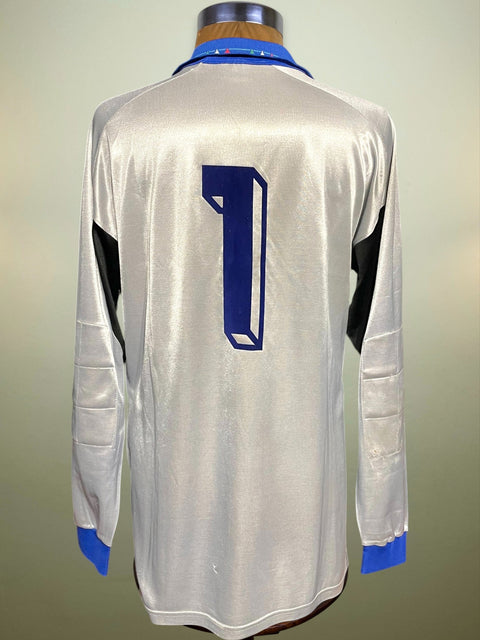 Match Shirt • National • Italia • 1992 • Diadora • Keeper • 1 • Gianluca Pagliuca • WC 94 Qualifiers - Calcio 90