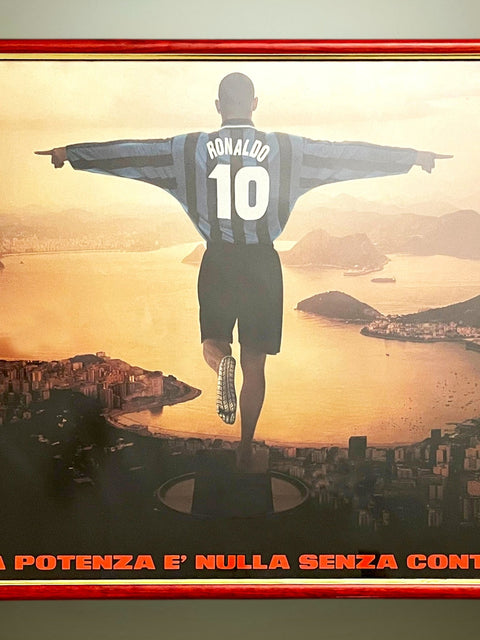 Store Memorabilia • Poster • Inter Milan • 1998 • Ronaldo Pirelli Ad Campaign • 100 x 50cm - Calcio 90