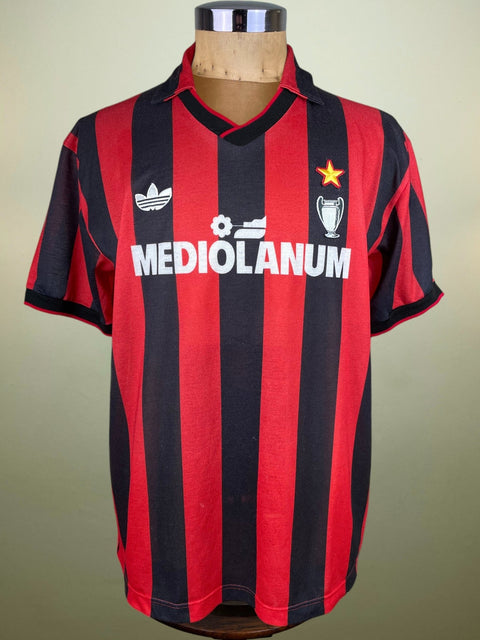 Store Shirt • AC Milan • 1990 • Adidas • Home • Size XL • Nido d'Ape • Player Issue - Calcio 90