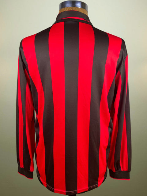 Store Shirt • AC Milan • 1992 • Adidas • Home • Size XL • Signed by Daniele Massaro - Calcio 90
