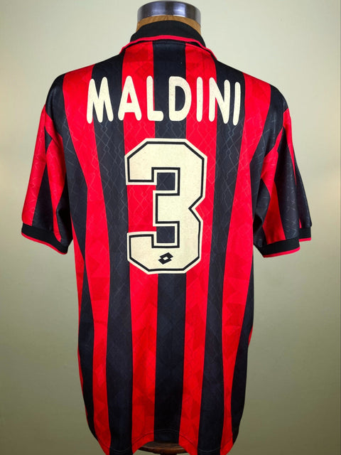 Store Shirt • AC Milan • 1995 • Lotto • Home • 3 • Paolo Maldini • Size XL - Calcio 90