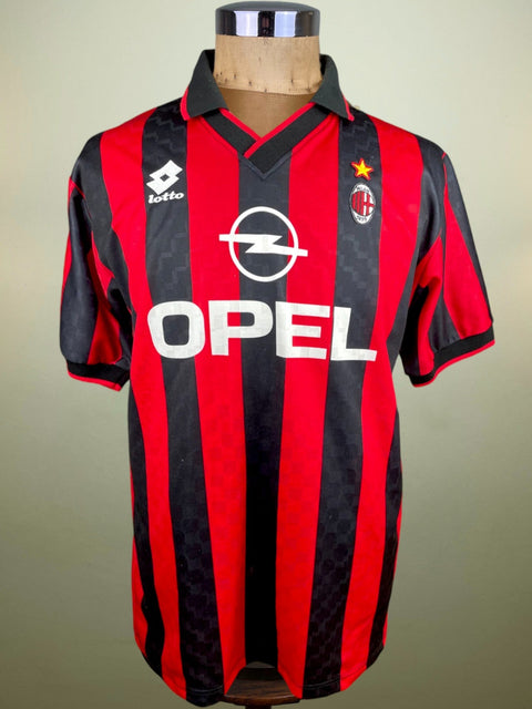 Store Shirt • AC Milan • 1995 • Lotto • Home • George Weah • Size L - Calcio 90