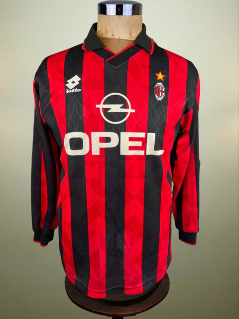Store Shirt • AC Milan • 1995 • Lotto • Home • Roberto Baggio • Size M - Calcio 90
