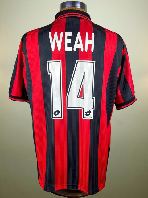 Store Shirt • AC Milan • 1997 • Lotto • Home • George Weah • Size XL - Calcio 90