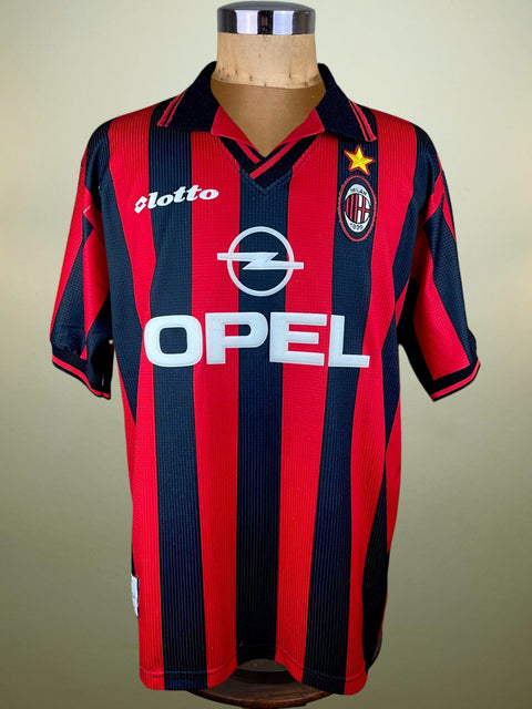 Store Shirt • AC Milan • 1997 • Lotto • Home • George Weah • Size XL - Calcio 90