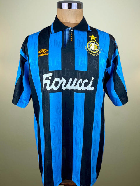 Store Shirt • Inter Milan • 1993 • Umbro • Home • UEFA Cup Final Version • Size XL - Calcio 90