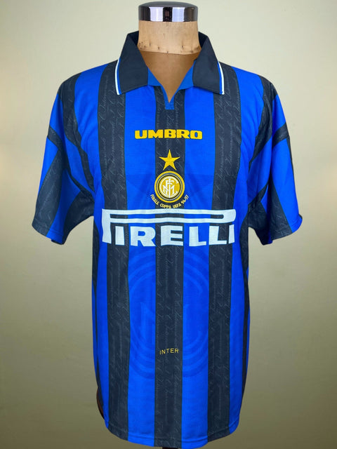 Store Shirt • Inter Milan • 1996 • Umbro • Home • UEFA Cup Final Version • Size XL - Calcio 90