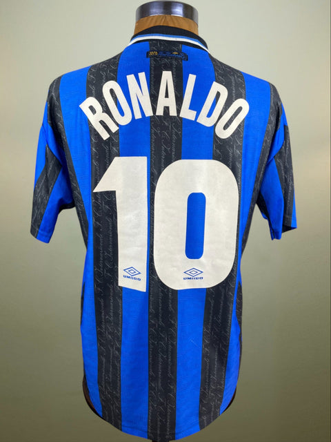 Store Shirt • Inter Milan • 1997 • Umbro • Home • Ronaldo • Size L - Calcio 90
