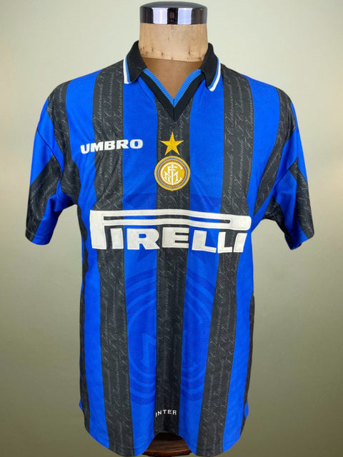 Store Shirt • Inter Milan • 1997 • Umbro • Home • Ronaldo • Size L - Calcio 90