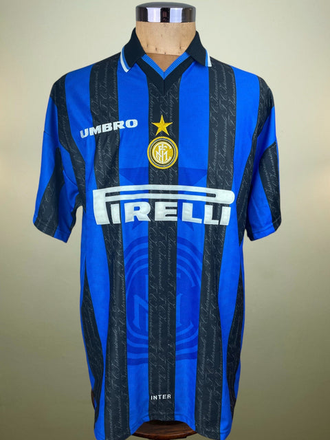 Store Shirt • Inter Milan • 1997 • Umbro • Home • Ronaldo • Size XL - Calcio 90