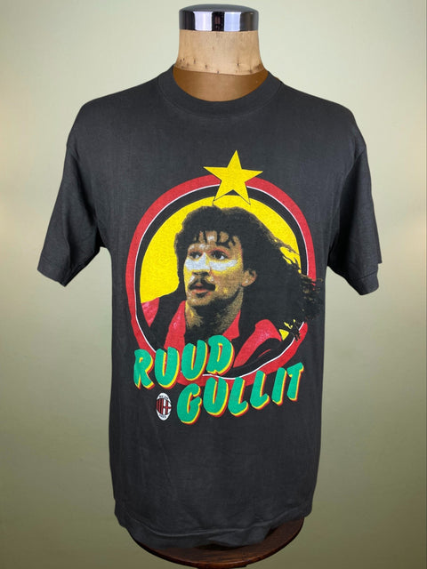 T-Shirt • 1989 • Serie A • AC Milan • Bootleg Black Ruud Gullit T-Shirt - Calcio 90