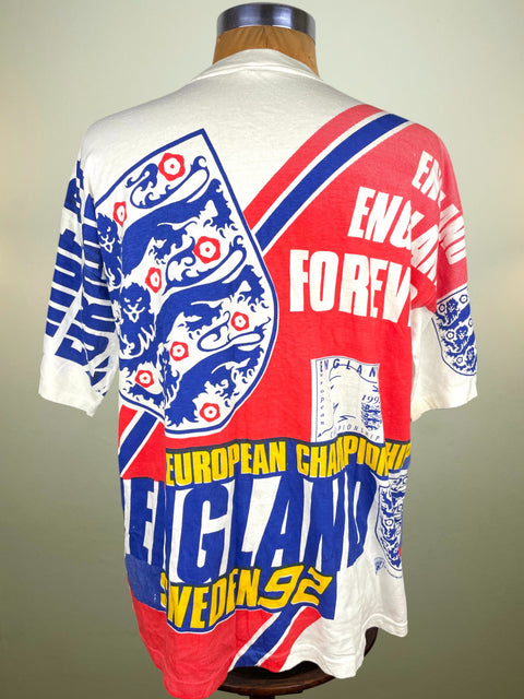 T-Shirt • 1992 • Euro 92 • England • Sweden 92 T-Shirt