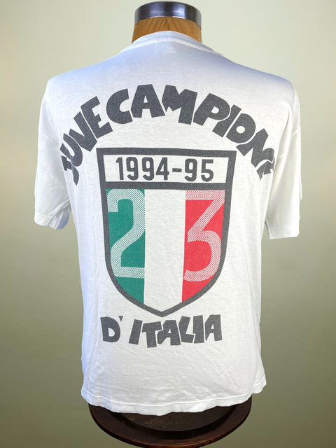 T-Shirt • 1995 • Serie A • Juventus • Roberto Baggio Scudetto Winners Bootleg T-Shirt